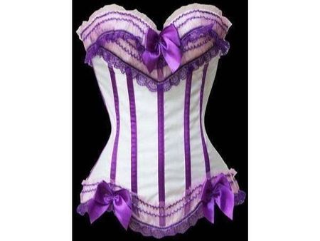 Corsage weiss/violett *NEU* S M