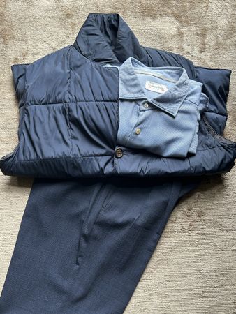 Kombi aus Hose/Gilet, D‘blau, Eleventy/Windsor