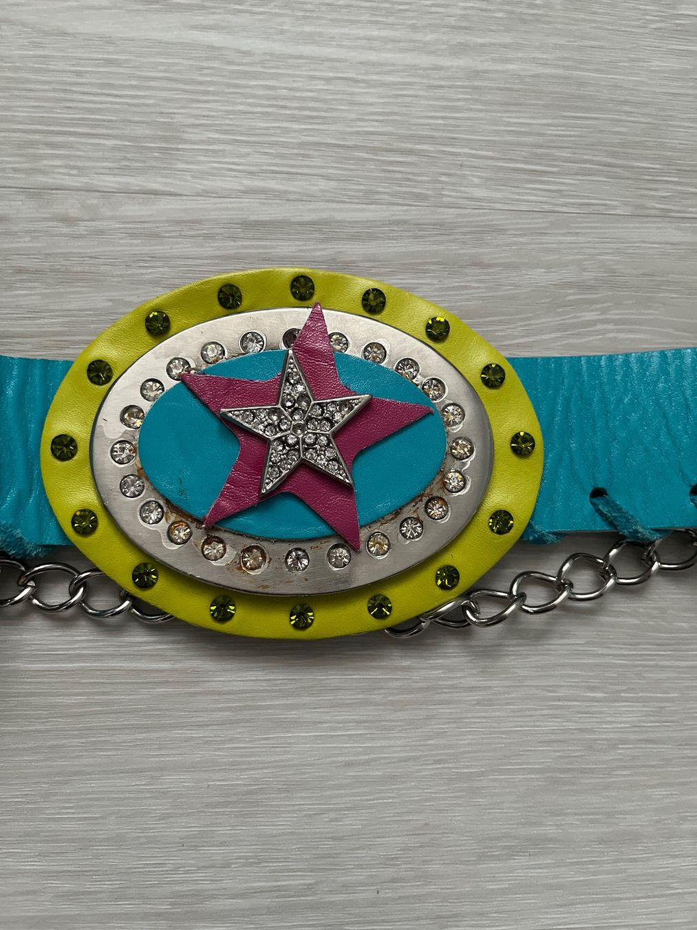 Gürtel: Ledergürtel mit Swarovski Steinen Gr. S/M – Gebraucht aus Derendingen von CaMiPa5 2