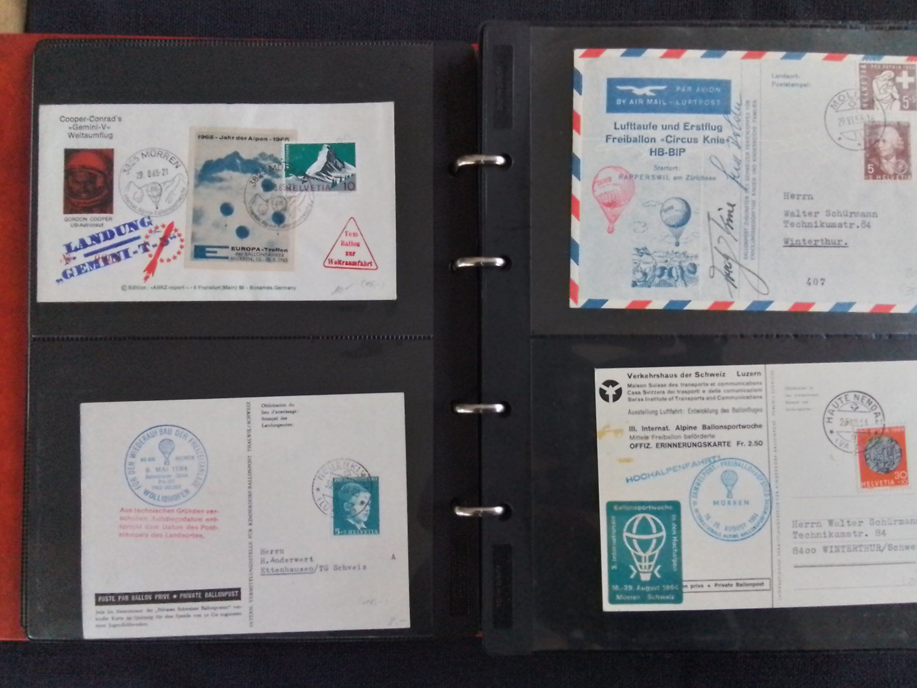Alle Briefmarken: Ballonpost 123 Belege hoher Kat-Wert – Gebraucht aus Reichenburg von Pipo-67 6