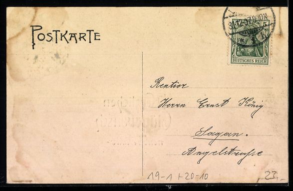 Cartes postales: Prosit Neujahr, Geldschein 100 Reichsmar – D'occasion à Berlin par bartko-reher 1