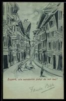 Mondschein-Lithographie Luzern, Strassen