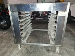 Edelstahl Backblechwagen / Ofenwagen – 90×82×88 cm – Gastro