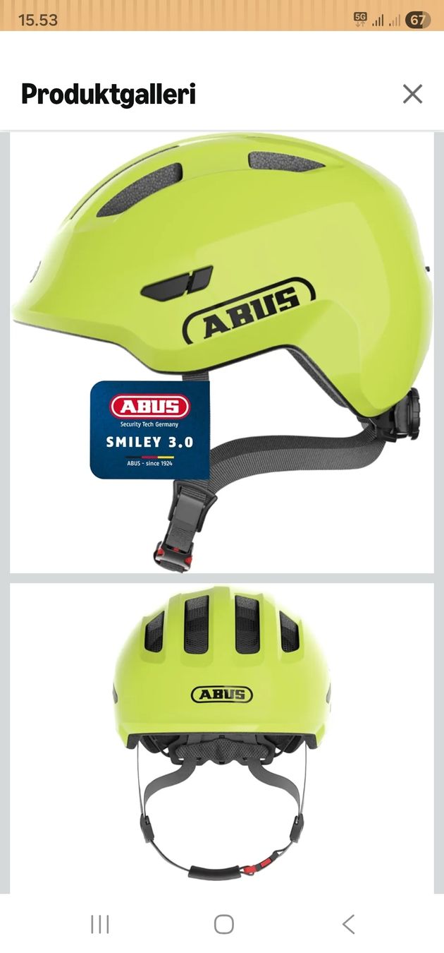 Abus Caschi: Abus Kinderhelm 50-55 cm – Nuovo (secondo la descrizione) da Richterswil venduto da jenssejersen 1