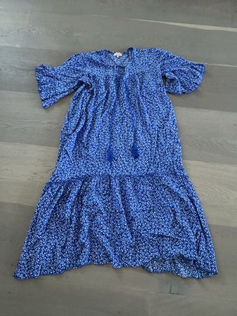 Goa Paris Collection Kleid Tunika blau weiss Gr. M