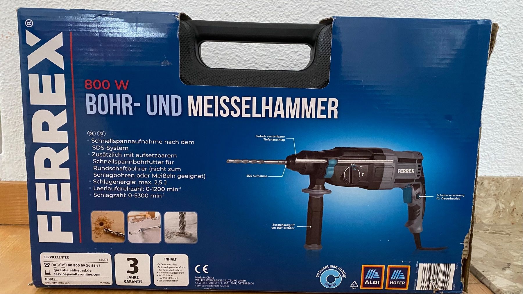 Bohrmaschinen: Bohr - und Meisselhammer  800 W – Neu und originalverpackt aus Oberriet SG von shanis 1