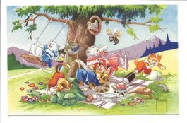 Katzenkarte - Minouvis No 50 - Picknick im Freien