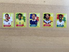 5x Panini (ENG 6 / BRA 5 / FRA 19 / GER 3 / GHA 15)