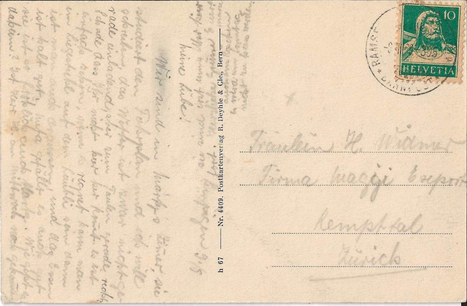 Cartoline postali: Karte Wasen i. Emmental 1929 – Usato da Zürich venduto da Philacat11 1