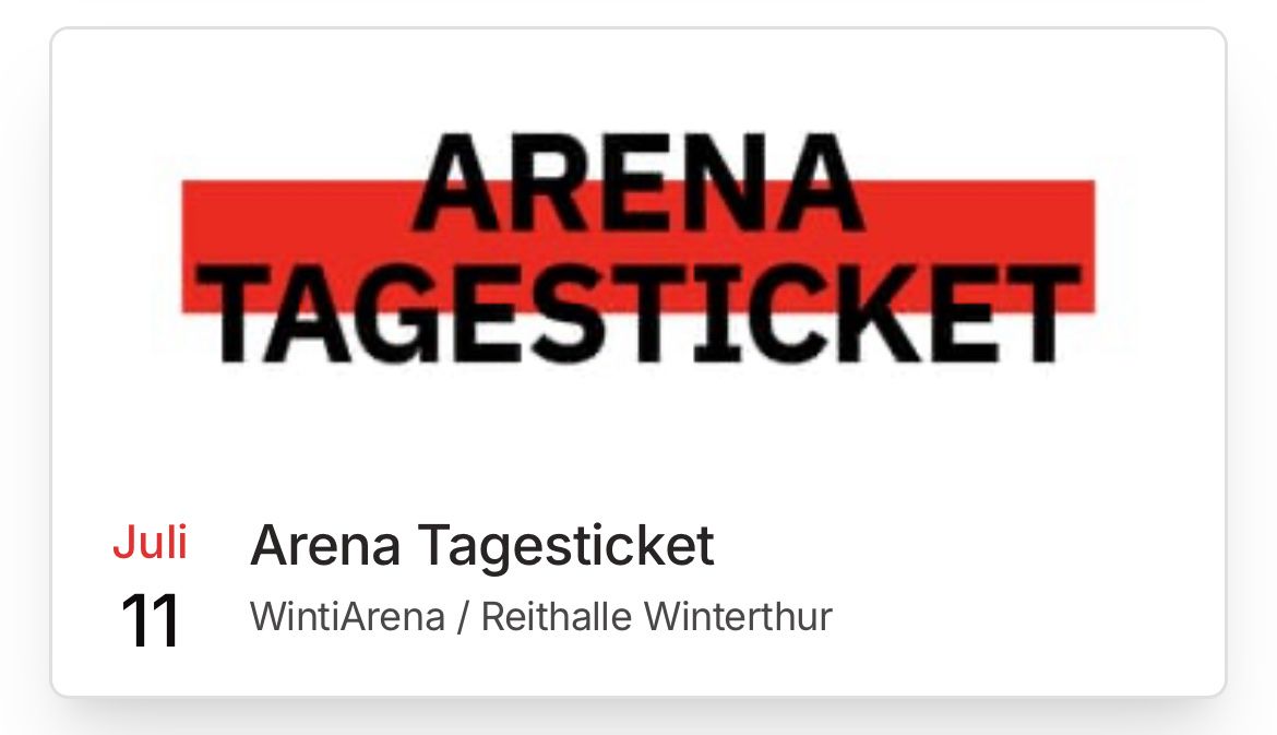 Billets: Winti Arena Tagesticket 11.07.2026 (Argentinien-Schweiz) – Neuf avec emballage d'origine à Winterthur par 2adii_