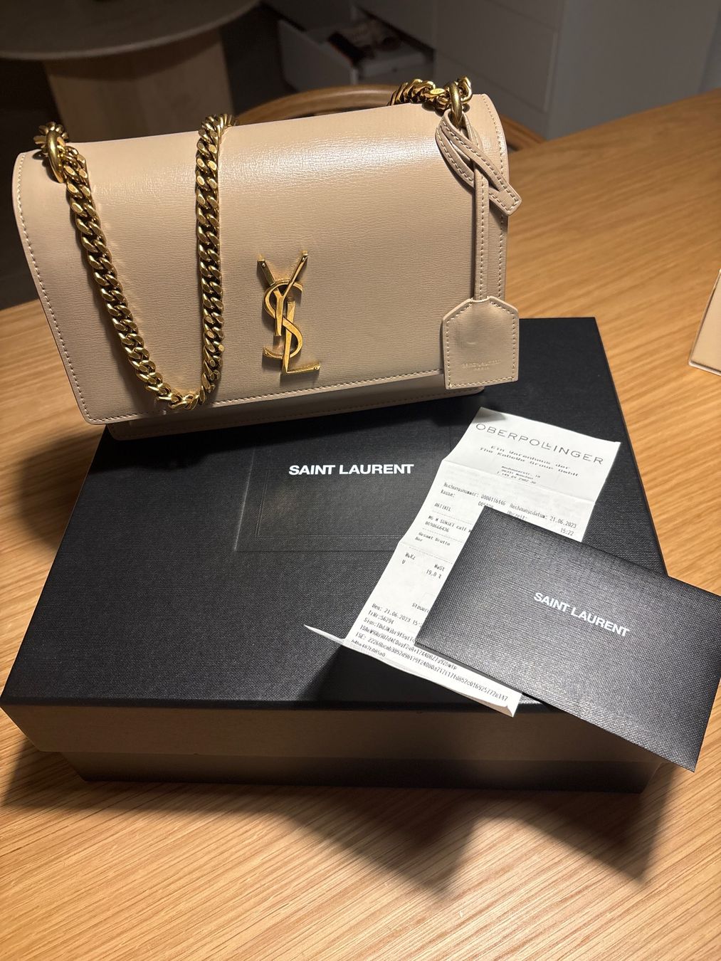 Saint Laurent Borse da donna: YSL Medium Sunset beige rosa Leder – Nuovo (secondo la descrizione) da Zürich venduto da car_9sdb