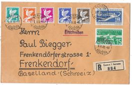 Satz-Brief 1932 (185-190) Genf-Frenkendorf (Kat.ca.Fr.150)
