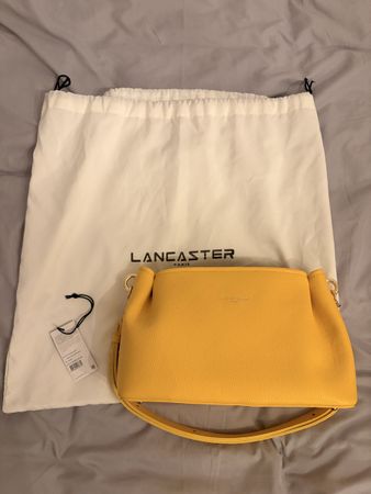 Handtasche Lancaster gelb genarbtes Leder neu mit Etikett