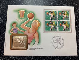 Sport Numisbrief JG 1990- Silber 999.9/1000- 10 Gramm