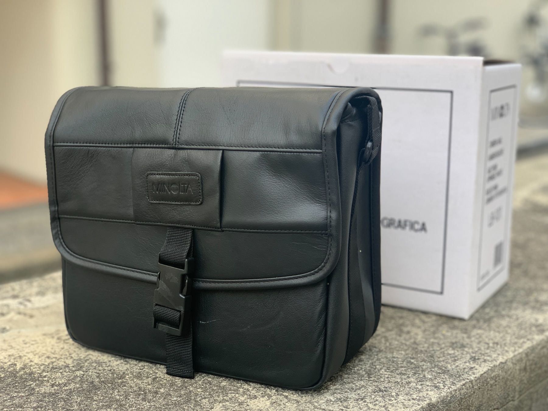 Minolta Taschen: Minolta Camera Bag LB-101, echtes Leder – Neu (gemäss Beschreibung) aus Zürich von Gianni