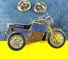 YAMAHA XTZ600 MOTORRAD 2NÄGEL-PIN ENAMEL SILBRIG
