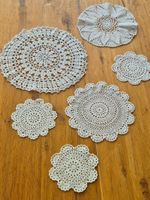 6er SET Häckeldeckchen im Vintage Look