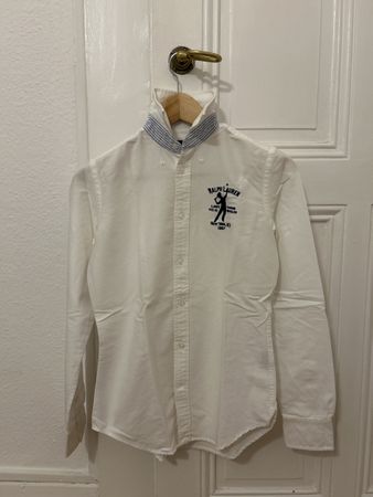 White Cotton Ralph Lauren Slim Fit Shirt sz 2
