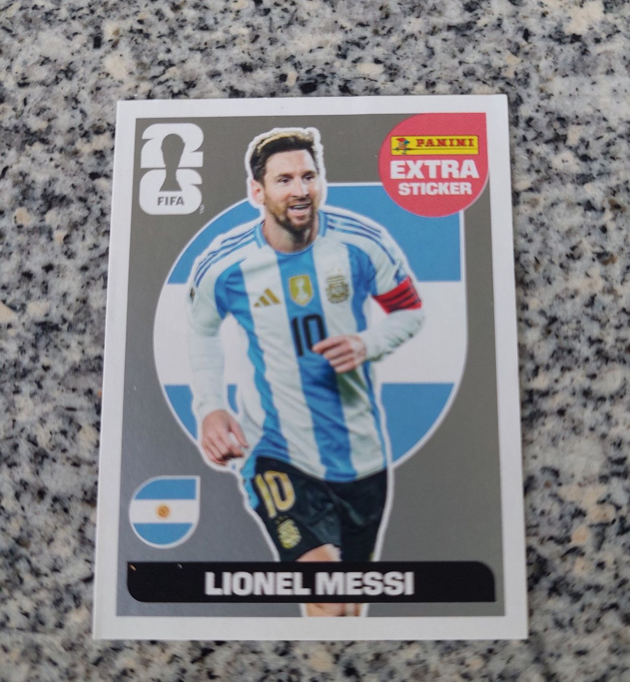 Panini Carte collezionabili: Lionel Messi Extra Sticker Silber – Nuovo e nell'imballaggio originale da Sumiswald venduto da Ulpri