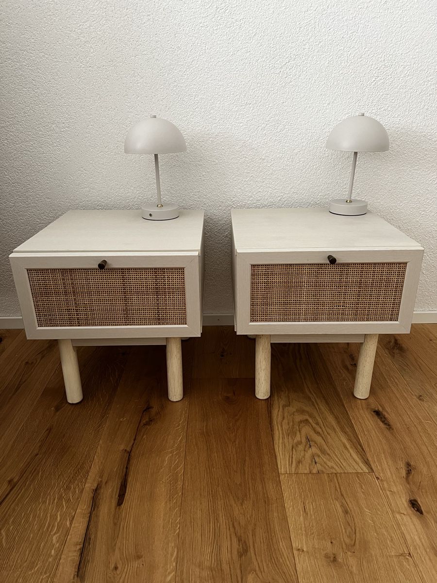 Beliani Nachttische: 2 Nachttische Rattanlook – Gebraucht aus Wölflinswil von iam_g9gb
