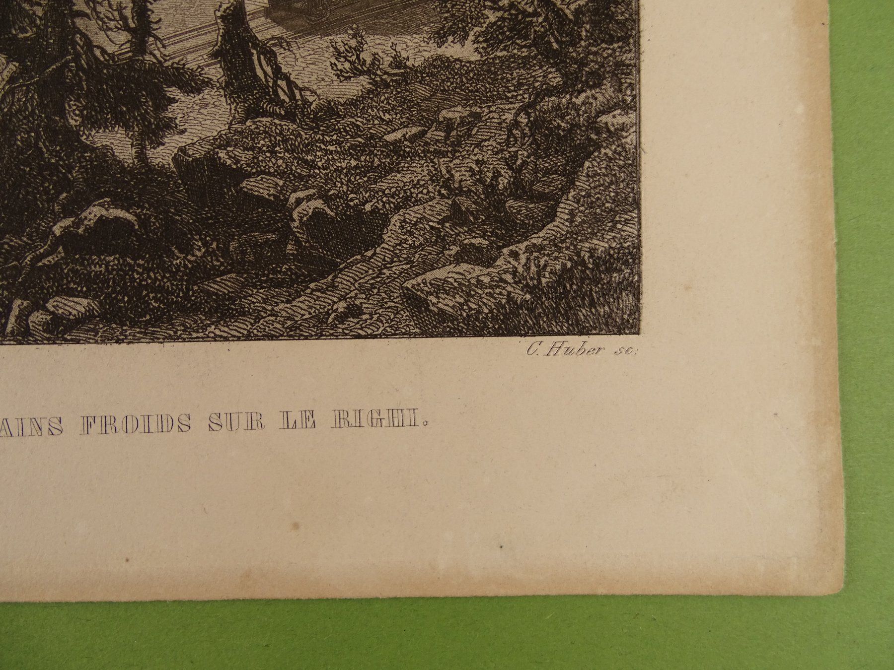 Stiche: KALT-BAD RIGI, STAHLSTICH UM 1875 – Gebraucht aus Grüningen von Kartensammler 5