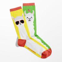 BUNTE DESIGN SOCKEN-Cats- Other Animals Long Neck Llamas (Bi
