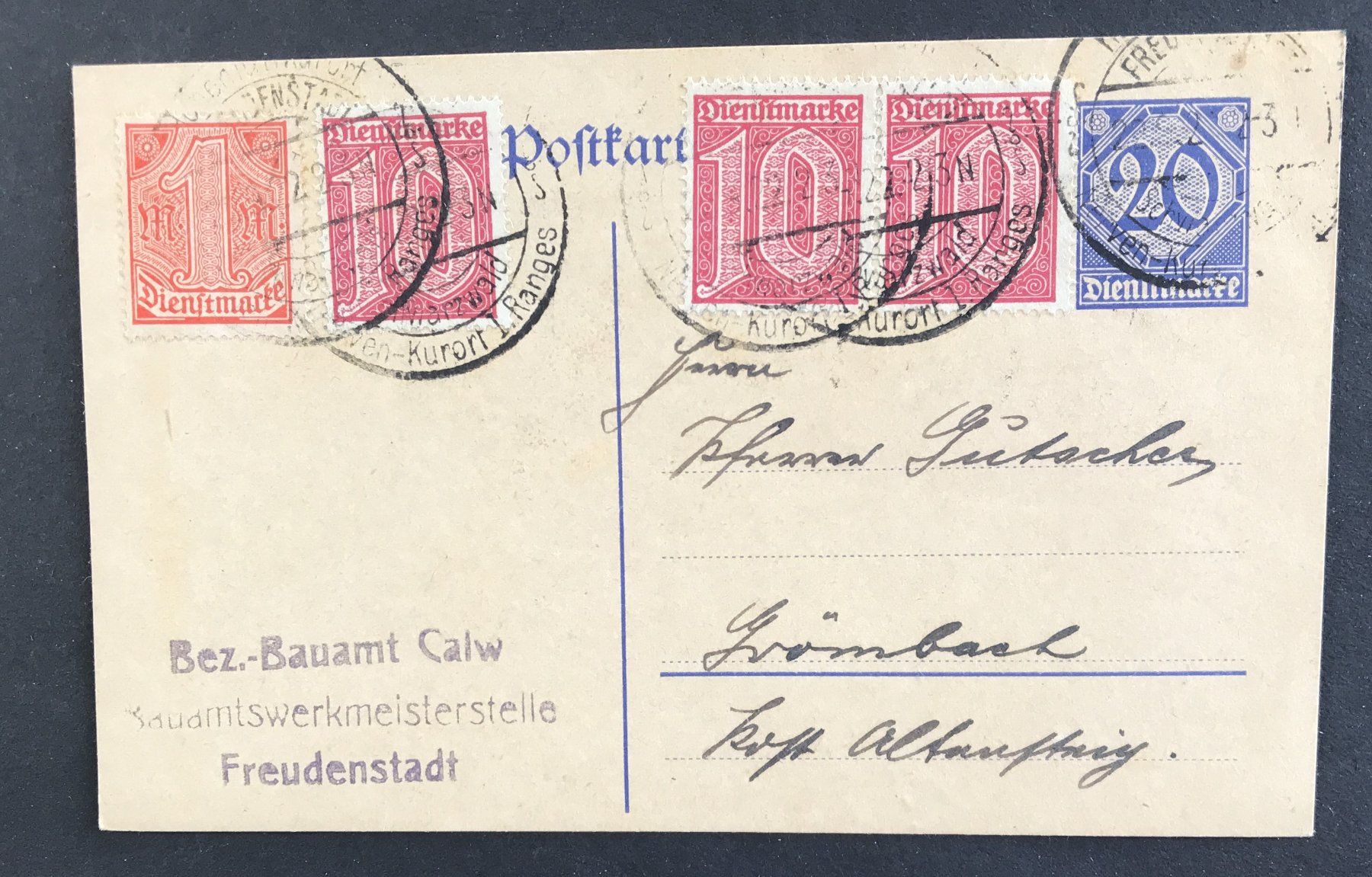 Tutti i francobolli: ANTIKE POSTKARTE DIENSTMARKEN – Usato da Ostermundigen venduto da Kari1937