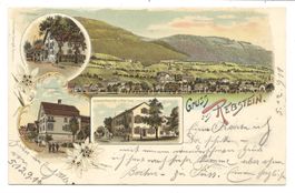 Gruss aus Rebstein (SG) Rheintal - Brauerei Sonne Litho 1905