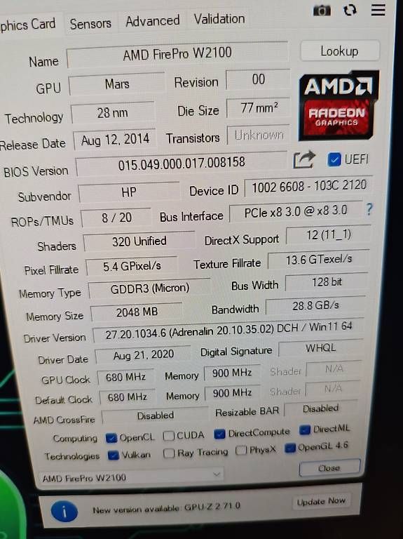 Amd Cartes graphiques: AMD FirePro W2100 – D'occasion à Neuenkirch par Metal_666 3