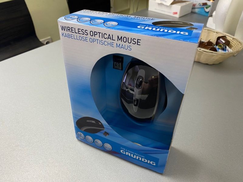 Mouse: neu Grundig Wireless Maus schwarz – Nuovo e nell'imballaggio originale da Necker venduto da liq24 1