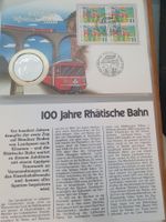 Numisbrief 100 Jahre Rhätische Bahn 15g 999.9 Silber