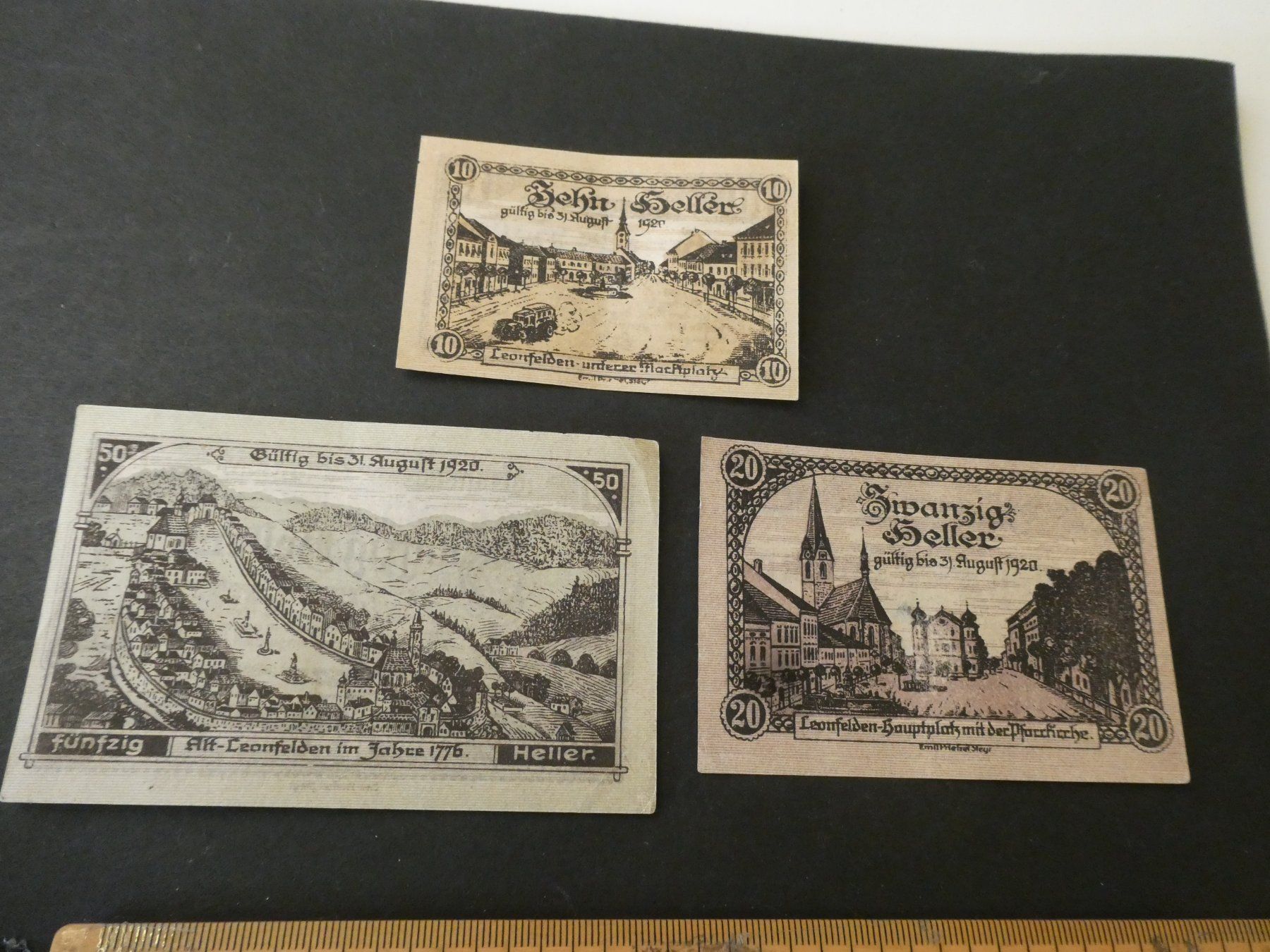 Banknoten: Oesterreich, Leonfelden - Notgeldscheine – Gebraucht aus Hinterforst von Rohusri 1