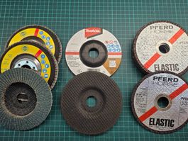 Diverse Schleifscheiben zu Winkelschleifer 125mm
