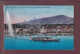 GENEVE - Jet d'eau - Bateau CGN