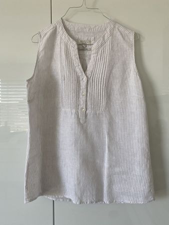 VICCI  Leinenbluse/ Shirt beige, gestreift Gr.42