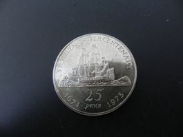 St. Helena 25 Pence 1973 - Tercentenary 1673 - 1973