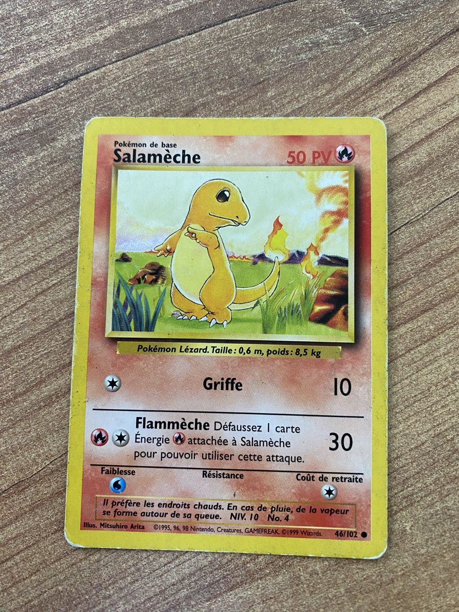 Pokémon Carte collezionabili: Carte Pokémon Salamèche - Edition de base 46/102 – Usato da Rossemaison venduto da Carduelis