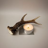 Kerzenständer mit echtem Hirschhorn