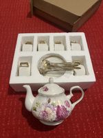 Teeservice 19-tlg. Porzellan floral Goldrand Neu OVP
