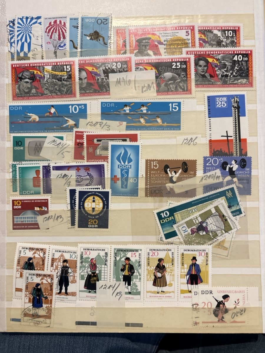 Tutti i francobolli: Collection de timbres RDA divers sujets état correct – Usato da Carouge GE venduto da irma016