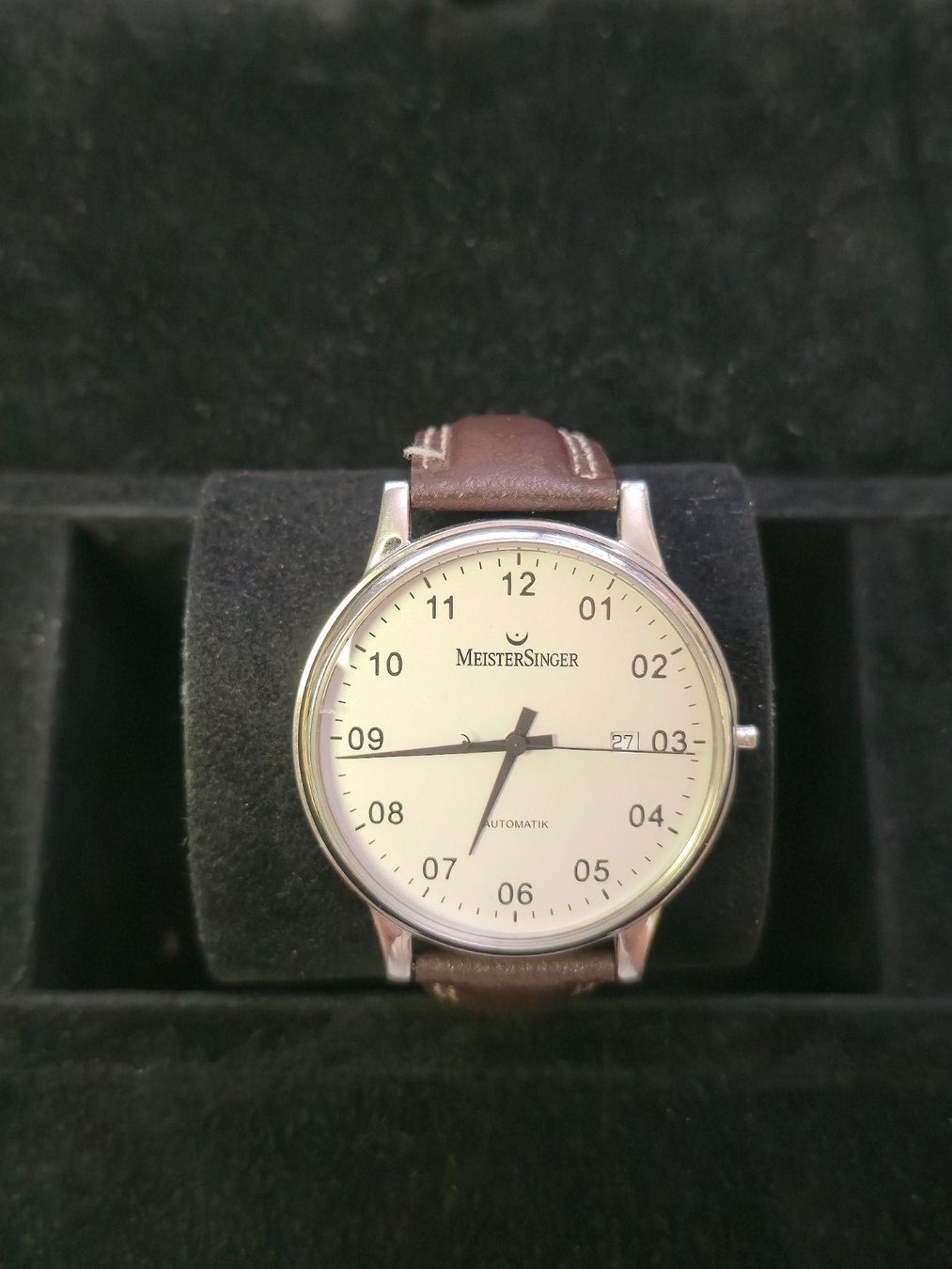 MeisterSinger Orologi: Meister Singer Scrypto Automatik läuft, Krone fehlt – Usato da Dietlikon venduto da sop_qr7v 2