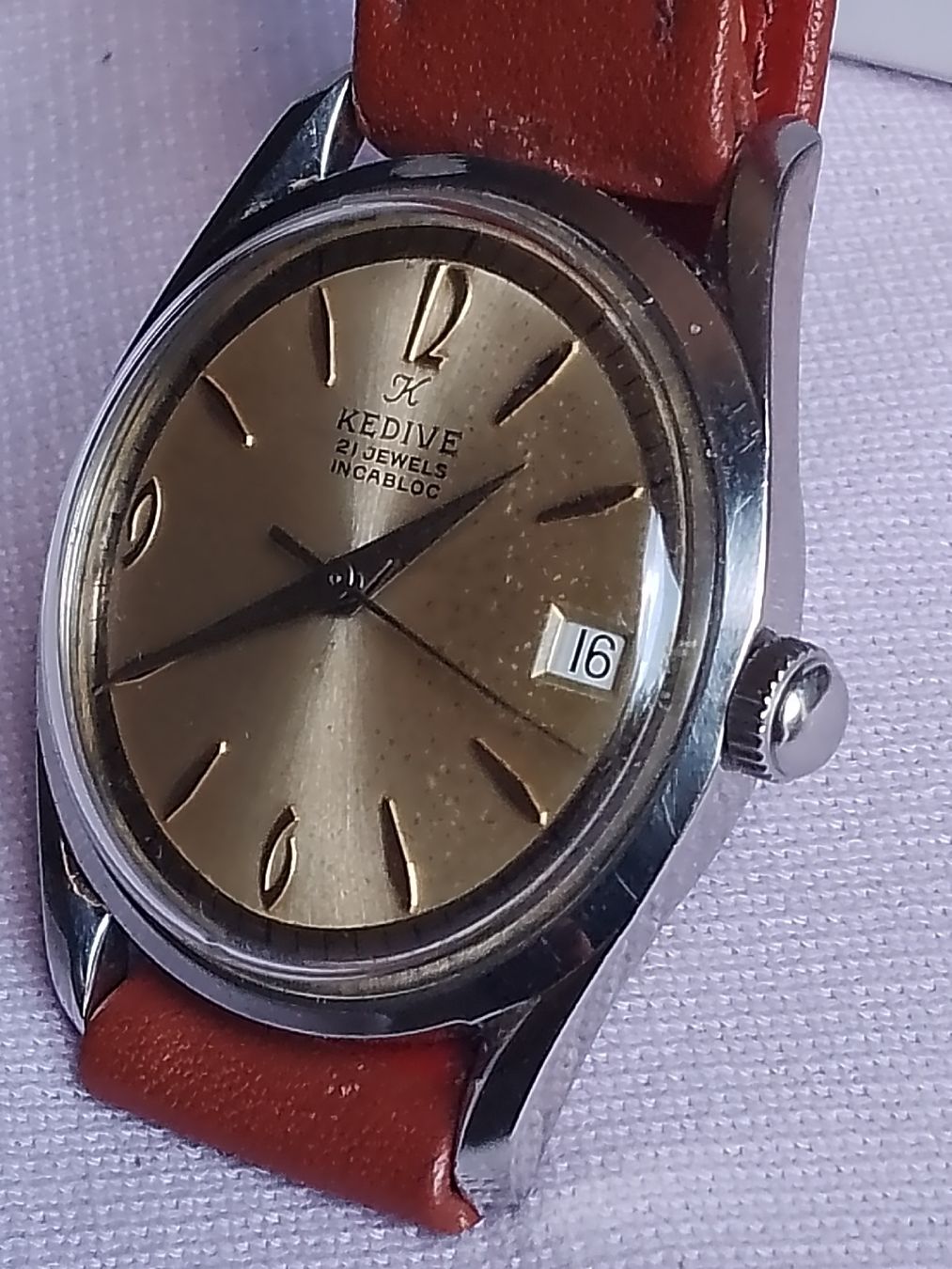 Swiss Orologi: Kedive Handaufzug 35mm läuft Super  – Usato da Agno venduto da sam2608 3