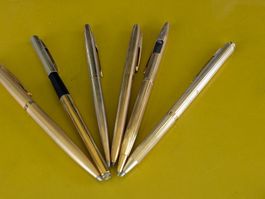 Edle Kugelschreiber Sammlung, goldfarben, 6 Stk.