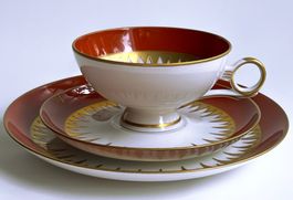 KAFFEE / TEETASSE*Wallendorf*Made in GDR*3-tlg.*****