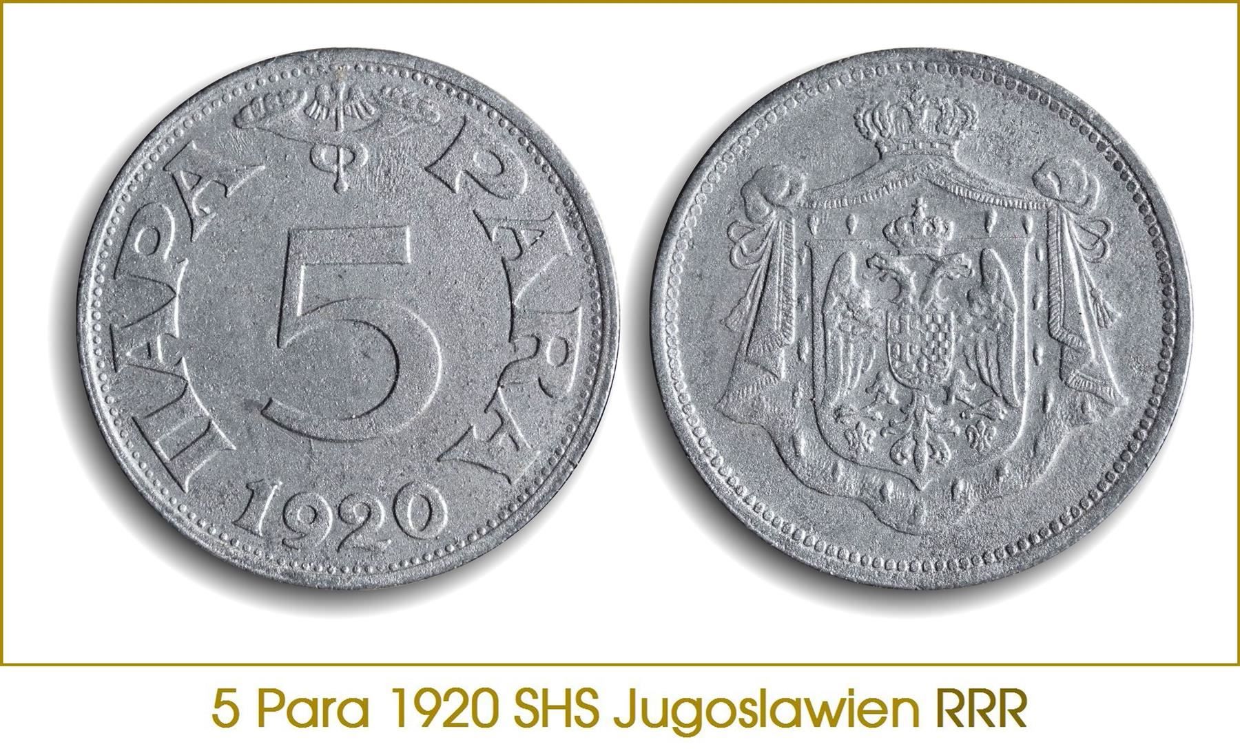 Tutti le monete: 5 Para 1920 RRR – Usato da Flamatt venduto da samowarow