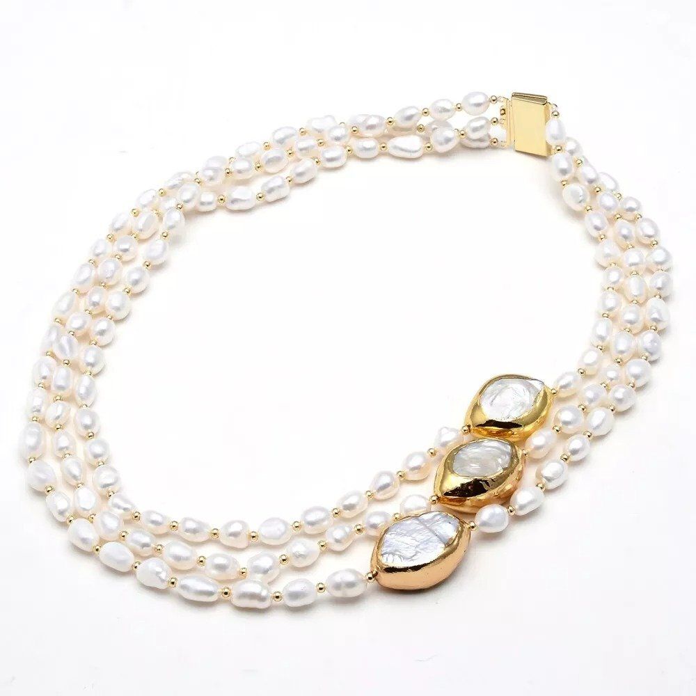 Catenine: Schön Halskette Perlen Kette Collier Perle Perlenkette Echt – Nuovo (secondo la descrizione) da Prilly venduto da ilyria73 6