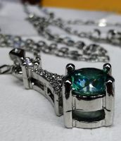 Collier argent avec diamant de moissanite de 1 ct certifié