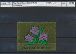 1991 Pro Juventute, Markenheftchen, ** postfrisch