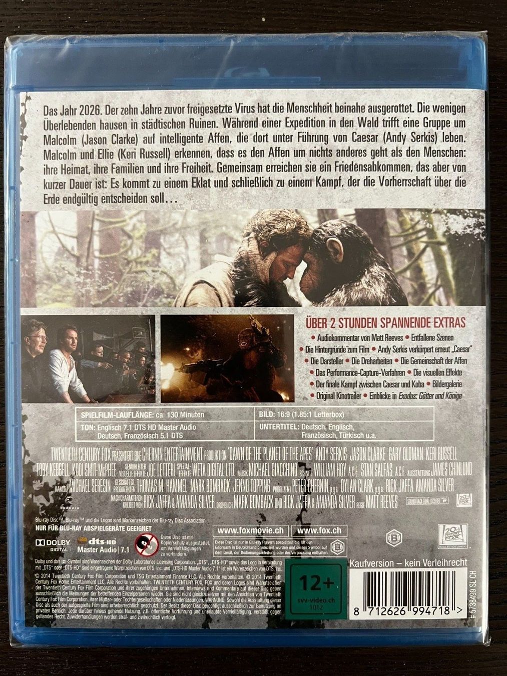 Tutti i DVDs: Planet der Affen Revolution – Nuovo e nell'imballaggio originale da Zürich venduto da Blu-ray_ZH 1