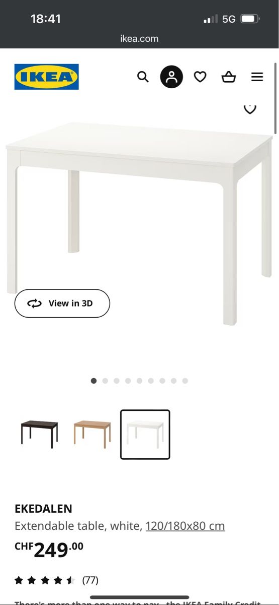 Tavoli: White IKEA EKEDALEN Extendable Table - 120/180cm - Great Con – Usato da Cham venduto da yin_95xl 3